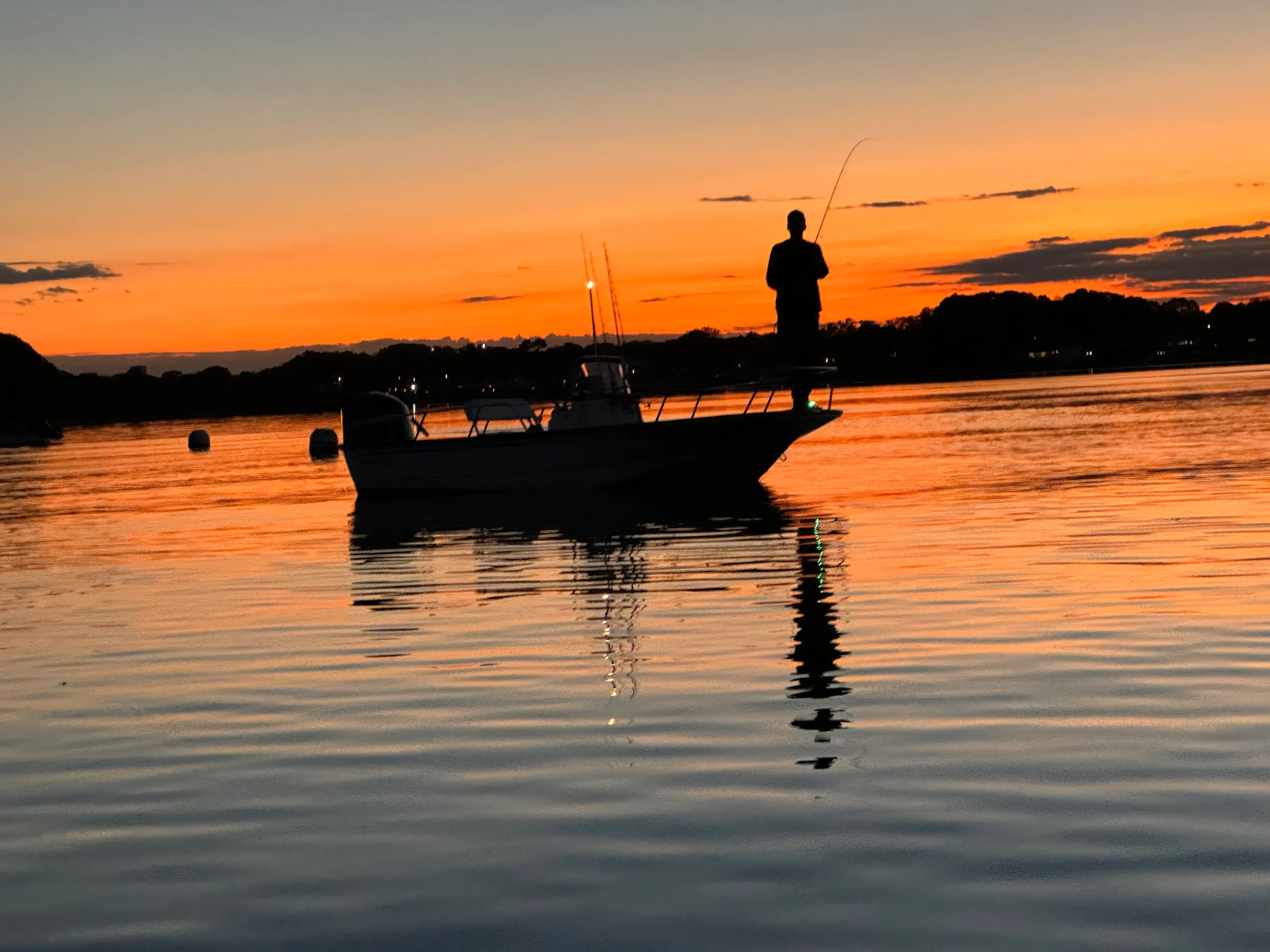 Night fishing during the Fall run on the North Shore of MA.