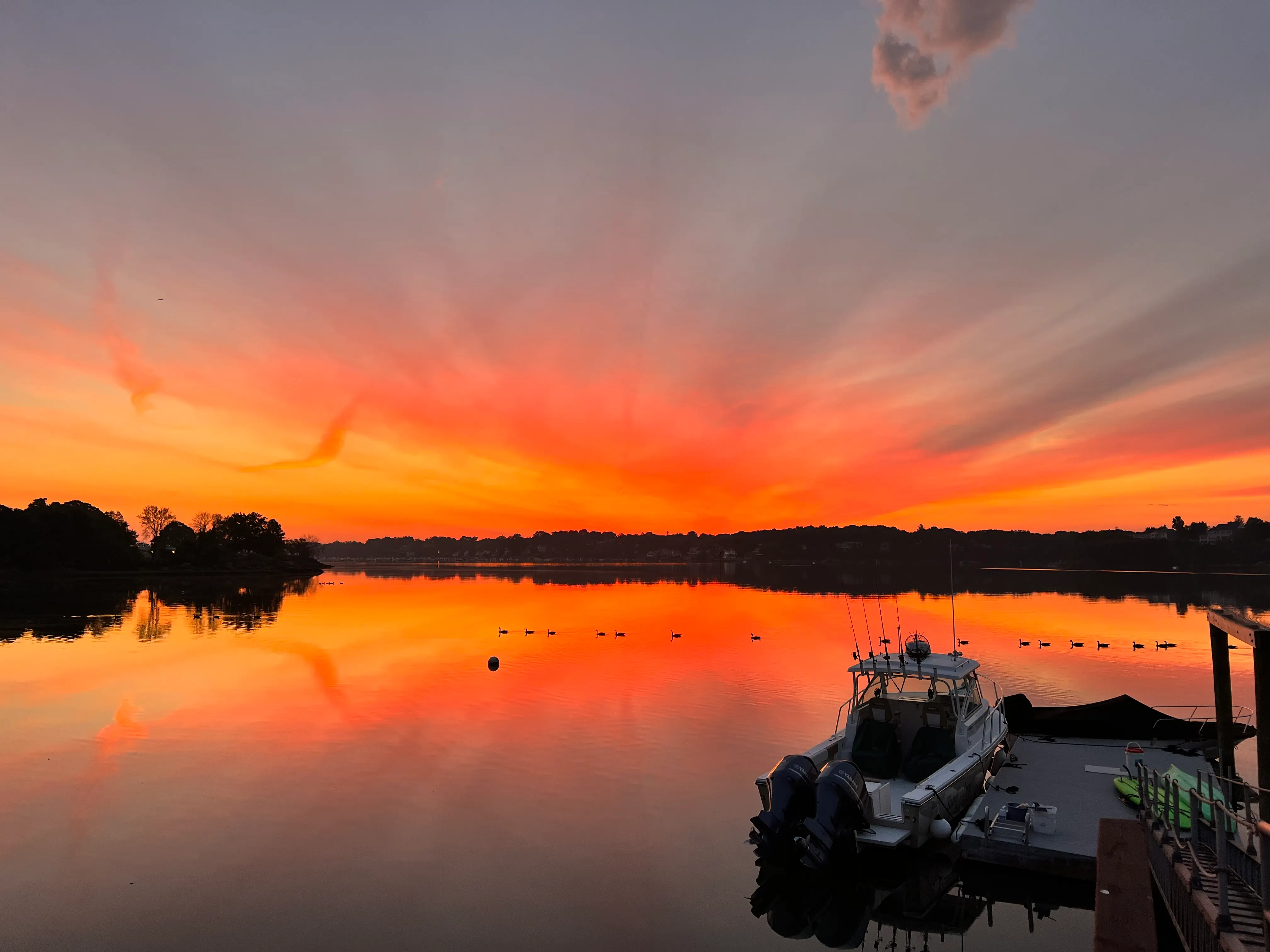 Sunrise in Salem Harbor, MA.